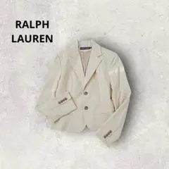 ラルフローレン テーラードジャケット 日本製 コットン 上品 オフィスカジュアル