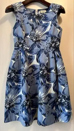 Diagram ジャガード織　花柄 ノースリーブ ひざ丈ワンピース　34サイズ