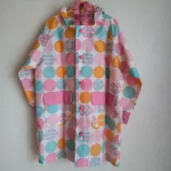 【branshes】カラフルドット柄フード付きレインコート　110