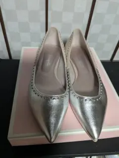 ローヒールパンプス　銀座かねまつ　25センチ