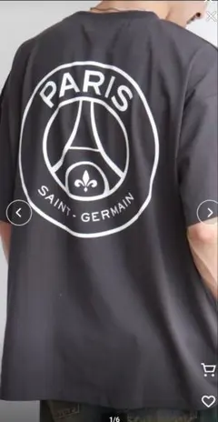 【L】PARIS SAINT-GERMAIN ロゴ Tシャツ スミブラック