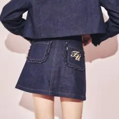 【美品】 treat ürself denim frill mini skirt