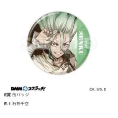 Dr.STONE DMMスクラッチ レイニーデイ E賞 缶バッジ 千空