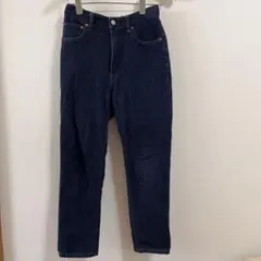 global work デニムスリムテーパードパンツ