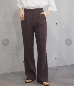 tiptop センタープレスセミフレアスラックス