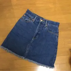 フリンジデニムスカート EVRIS