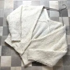 【F】snidel ♡ シャギー ニットカーディガン ホワイト