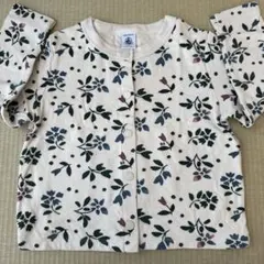 プチバトー　花柄コットンカーディガン☆4ans 104cm