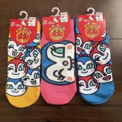アンパンマンキャラクターソックス 3足セット 23-25cm