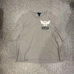 90s ポロバイラルフローレン ロンt カットソー グレー デザイン 希少のサムネイル