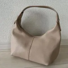 軽量　ワンハンドル　ハンドバッグ　ベージュ　ショルダーバッグ