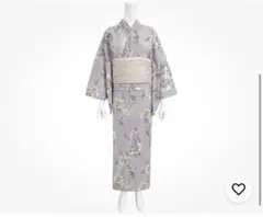レディース 浴衣 帯セット 花柄 グレーのサムネイル