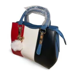 上品＆かわいい！トリコロールカラーの2WAYハンドバッグ