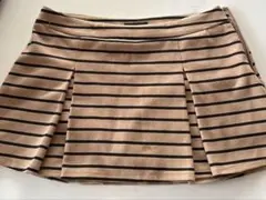 EGOIST ストライプ フレアスカート ベージュ ミニ丈スカート