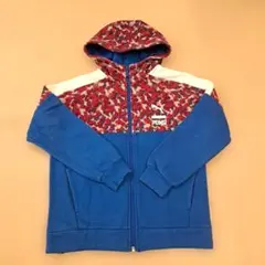 PUMA プーマ　裏起毛　青 パーカー 140