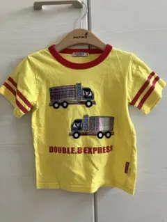DOUBLE.B ミキハウス トラックプリント 半袖Tシャツ 黄色 110