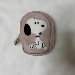 ♡ スヌーピー ♡サガラ刺繍　リップポーチ ピンクのサムネイル