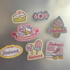 レア 正規品 サンリオ フレッシュパンチ フレークシール 6枚セット Aのサムネイル