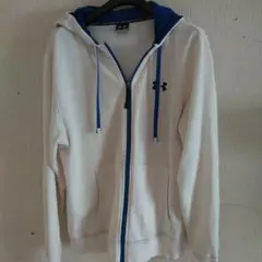 UNDER ARMOUR フード付きパーカー MD ホワイト/ブルー