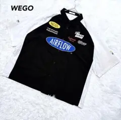 【ウィゴー】レーシングシャツ ブラック L メンズ ワイドシルエット 春夏