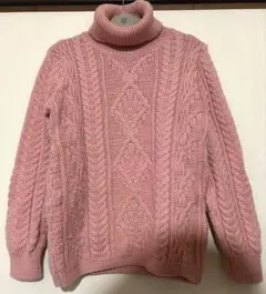 FREAK'S STOREピンク ケーブルニット セーター