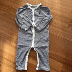 美品！Ralph Lauren 9M 75 ストライプロンパース