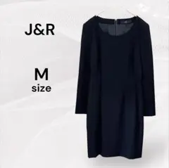 J&R 美品 ブラックフォーマルワンピース Mサイズ 礼服 黒ワンピースのサムネイル