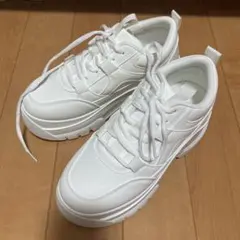 ホワイト 厚底スニーカー