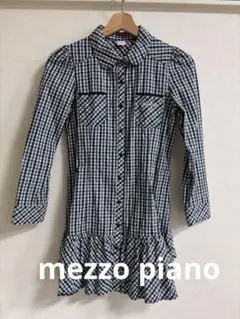mezzopiano チェックシャツ シャツワンピース