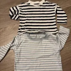 ストライプ長袖Tシャツ2枚セット