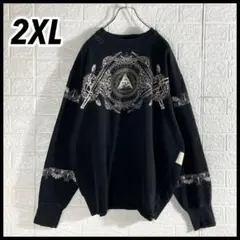 【2XL】Y2K ピラミッド EYE スネーク 剣 オーバーサイズ短丈スウェットのサムネイル