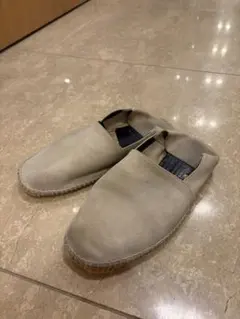 PAPAS スエード スリッポン 25.5センチ 新品 ベージュ - メルカリ