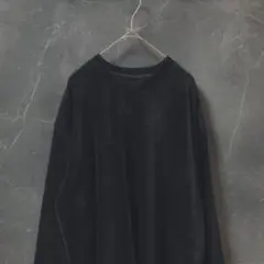 90s DOMANI vintage ベロア 長袖 カットソー L ブラック