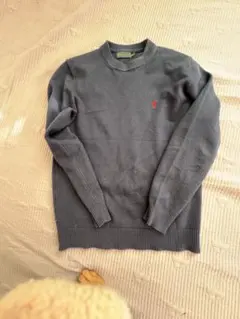 polo クルーネック セーター ダークグレー ネイビー