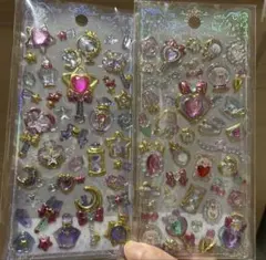 ジュエリークラウン　クリスタル　シール 魔法少女　ステッキ　宝石　２枚セット