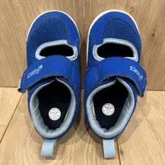 asics キッズシューズ 青 145