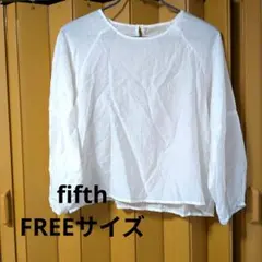 fifth✦フィフス　白 ブラウス 長袖 シアー　ポワン袖　ホワイト　レーヨンのサムネイル