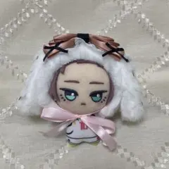 ぬい服　被り物　12cm　ちびぐるみ　ピンク　白　黒