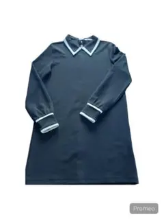 ZARA BLACK 長袖 ひざ丈ワンピース