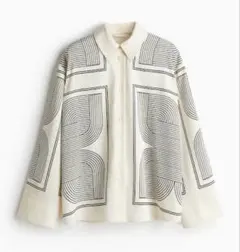 H&M 長袖 ブラウス L XL オフホワイト