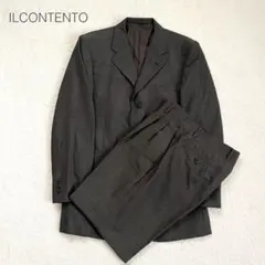 【新品】ILCONTENTO◇イルコンテント◇メンズスーツセットアップ イルコンテント スーツ セットアップ 上下セット ストライプ柄 メンズ