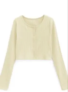 GRL クロップド丈リブカーディガン[dk1367]