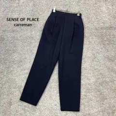 【SENSE OF PLACE】carreman スラックス ネイビーテーパード