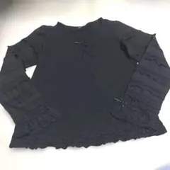 美品 ピンクハウス ピコフリルローンノースリーブブラウス 黒 - メルカリ