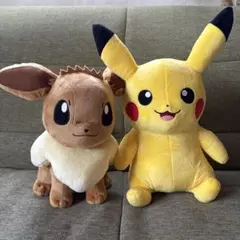 ポケットモンスターめちゃもふぐっとぬいぐるみイーブイ ピカチュウ 新品タグ付き