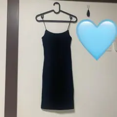 ザラ ZARA リブ ワンピース サイズM ブラック 黒