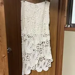 ZARAオフホワイトレース ロングスカート