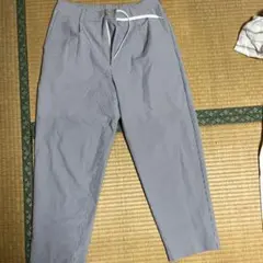 GU ストライプ ワイドパンツ