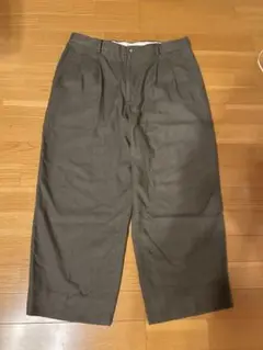 claiborne ダークグリーン スラックス　バギー　tightbooth似