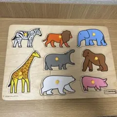 BørneLund 木製 動物ペグパズル 知育玩具のサムネイル